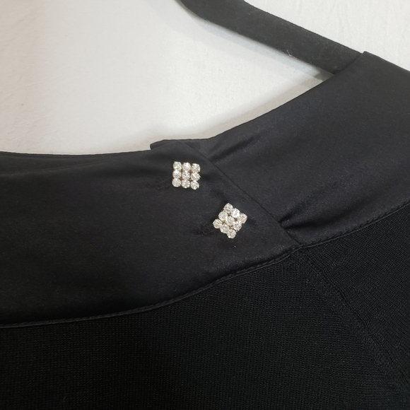 Talbots Petite Silk Blend Black Top Size Medium Petite - Picture 5 of 12